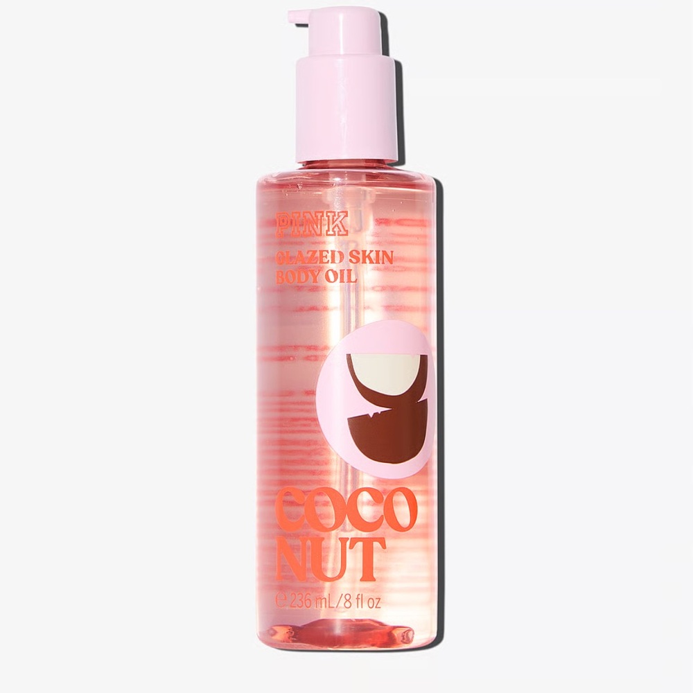 PINK Glazed Skin Coconut Body Oil 8 fl oz - Picture 2 of 4
